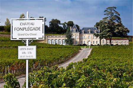 Chateau Fonplegade in the town of St Emilion, Bordeaux, France Stock Photo - Rights-Managed, Code: 841-07540892