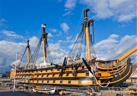 exhibitions images exterior - HMS Victory in the Portsmouth Historic Dockyard, Portsmouth, Hampshire, England, United Kingdom, Europe Stock Photo - Rights-Managed, Code: 841-07540975