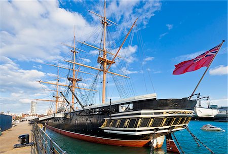simsearch:400-08190816,k - HMS Warrior in the docks Portsmouth Historic Dockyard, Portsmouth, Hampshire, England, United Kingdom, Europe Photographie de stock - Rights-Managed, Code: 841-07540976