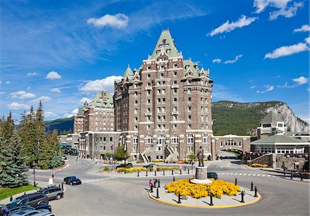 The Fairmont Banff Springs Hotel, Banff township, Banff National Park, Alberta, The Rockies, Canada, North America Photographie de stock - Rights-Managed, Code: 841-07540972