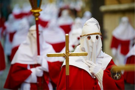 semana santa - Procession on Good Friday, Enna, Sicily, Italy, Europe Foto de stock - Con derechos protegidos, Código: 841-07541024