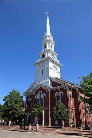 portsmouth - North Church, Portsmouth, New Hampshire, New England, United States of America, North America Foto de stock - Con derechos protegidos, Código: 841-07541110