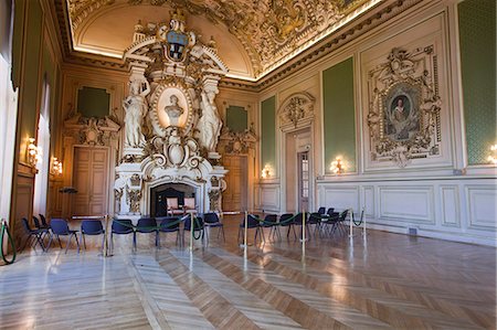 The interior of the Hotel de Ville (Town Hall) of Tours, Indre et Loire, Centre, France, Europe Fotografie stock - Rights-Managed, Codice: 841-07541175