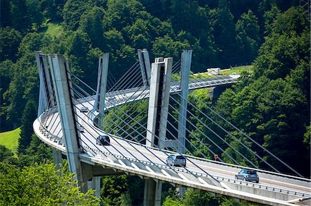 suiza - New road suspension bridge at Klosters in Graubunden region, Switzerland, Europe Photographie de stock - Rights-Managed, Code: 841-07589921