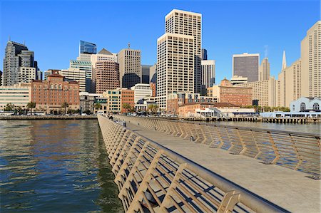 san francisco skyline - Pier 14 on the Embarcadero, San Francisco, California, United States of America, North America Stock Photo - Rights-Managed, Code: 841-07590305