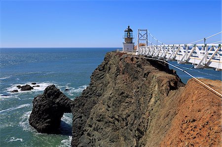 Point Bonita Lighthouse, Golden Gate National Recreation Area, Marin County, California, United States of America, North America Foto de stock - Con derechos protegidos, Código: 841-07590301