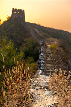 Gubeikou to Jinshanling section of the Great Wall of China, UNESCO World Heritage Site, Miyun County, Beijing Municipality, China, Asia Fotografie stock - Rights-Managed, Codice: 841-07590486