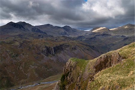 simsearch:841-08102193,k - Dramatic light in this view from Yew Crags into Eskdale, Lake District National Park, Cumbria, England, United Kingdom, Europe Photographie de stock - Rights-Managed, Code: 841-07590498