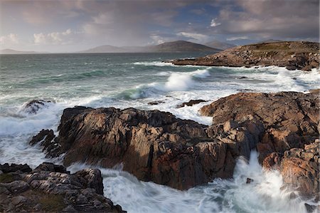 The stunning coastline near Borve, Isle of Harris, Outer Hebrides, Scotland, United Kingdom, Europe Fotografie stock - Rights-Managed, Codice: 841-07590505