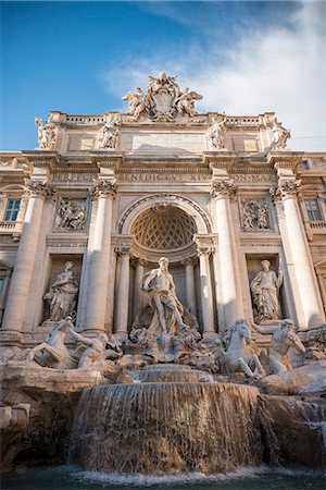 fontana di trevi - Trevi Fountain, Rome, Lazio, Italy, Europe Fotografie stock - Rights-Managed, Codice: 841-07590558