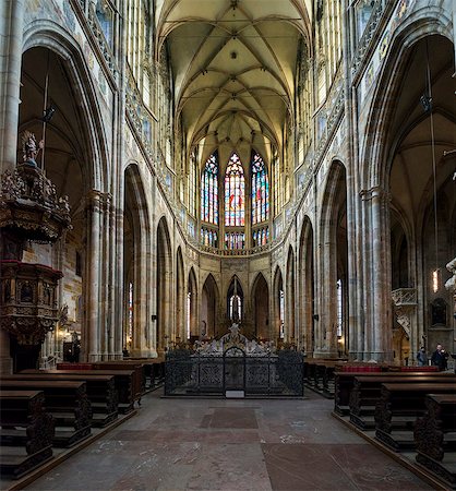 rock pillars - St. Vitus Cathedral, Prague, Czech Republic, Europe Stock Photo - Rights-Managed, Code: 841-07590563