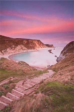 Man Of War cove on the Jurassic Heritage coastline. It is protected by UNESCO as a World heritage site. Photographie de stock - Rights-Managed, Code: 841-07590591