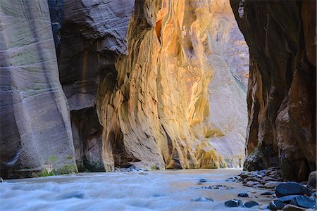 Virgin River Narrows, Zion National Park, Utah, United States of America, North America Stock Photo - Rights-Managed, Code: 841-07600177