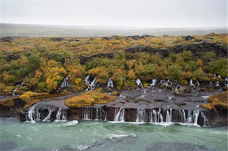 Barnafoss, Springs and Children's Falls, Iceland, Polar Regions Foto de stock - Con derechos protegidos, Código: 841-07600244