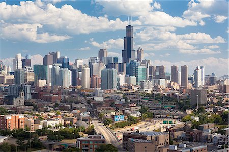 City skyline, Chicago, Illinois, United States of America, North America Stock Photo - Rights-Managed, Code: 841-07600247