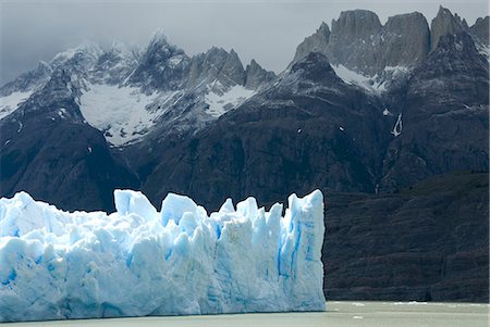 Face of Glaciar Grey (Grey Glacier) on Lago de Grey, Torres del Paine National Park, Patagonia, Chile, South America Photographie de stock - Rights-Managed, Code: 841-07653160