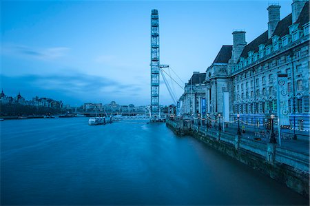 London Eye and River Thames, London, England, United Kingdom, Europe Foto de stock - Con derechos protegidos, Código: 841-07653203