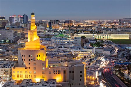 simsearch:841-07653298,k - The spiral mosque of the Kassem Darwish Fakhroo Islamic Centre in Doha, Qatar, Middle East Stock Photo - Rights-Managed, Code: 841-07653270