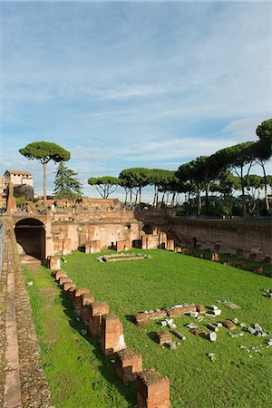 forum romanum - Imperial palace at Forum Romanum, Palatine Hill, Rome, Lazio, Italy, Europe Stockbilder - Lizenzpflichtiges, Bildnummer: 841-07653449