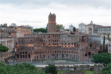 simsearch:841-07653446,k - Via dei Fori Imperiali and Trajan's Forum ruins seen from Vittoriano monument, Rome, Lazio, Italy, Europe Stock Photo - Rights-Managed, Code: 841-07653443