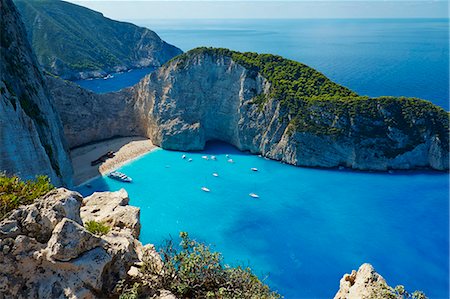 Shipwreck beach, Zante island, Ionian Islands, Greek Islands, Greece, Europe Foto de stock - Con derechos protegidos, Código: 841-07653484