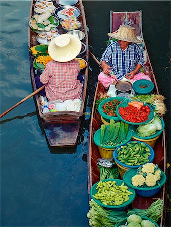 Floating market, Damnoen Saduak, Ratchaburi Province, Thailand, Southeast Asia, Asia Photographie de stock - Rights-Managed, Code: 841-07673544