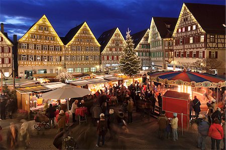 Christmas Fair in the Market Place, Herrenberg, Boblingen District, Baden Wurttemberg, Germany, Europe Stock Photo - Rights-Managed, Code: 841-07781936