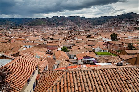 View over the rooftops of Cuzco from San Blas neighbourhood, Cuzco, UNESCO World Heritage Site, Peru, South America Stock Photo - Rights-Managed, Code: 841-07782355