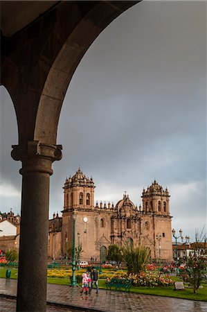 simsearch:841-06340907,k - Plaza de Armas with the Cathedral, Cuzco, UNESCO World Heritage Site, Peru, South America Fotografie stock - Rights-Managed, Codice: 841-07782358