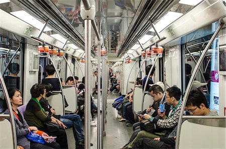 subway (rapid transit) - Subway, Shanghai, China, Asia Stock Photo - Rights-Managed, Code: 841-07782448