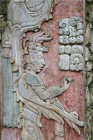 Temple XIX, sculptured relief, Palenque Archaeological Park, UNESCO World Heritage Site, Palenque, Chiapas, Mexico, North America Stock Photo - Rights-Managed, Code: 841-07782600