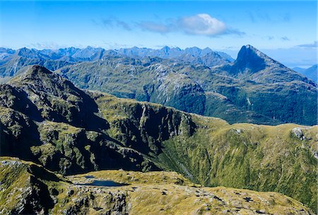 fiordland national park - Aerial of Fordland National Park, UNESCO World Heritage Site, South Island, New Zealand, Pacific Foto de stock - Con derechos protegidos, Código: 841-07782662