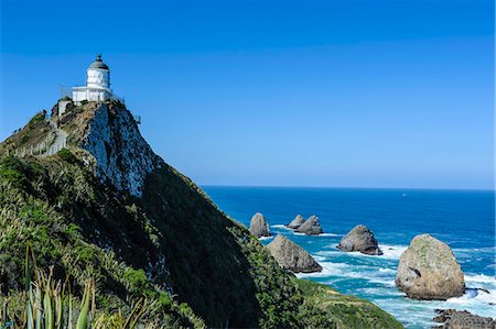 Nugget Point Lighthouse, the Catlins, South Island, New Zealand, Pacific Stock Photo - Rights-Managed, Code: 841-07782715