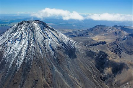 Aerial of Mount Ngauruhoe, Tongariro National Park, UNESCO World Heritage Site, North Island, New Zealand, Pacific Stock Photo - Rights-Managed, Code: 841-07782725