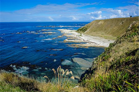 View from the cliff top over the Kaikoura Peninsula, South Island, New Zealand, Pacific Stock Photo - Rights-Managed, Code: 841-07782772