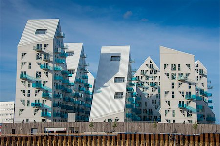 Isbjerget (iceberg) design apartment buildings in Aarhus, Denmark, Scandinavia, Europe Stock Photo - Rights-Managed, Code: 841-07782979