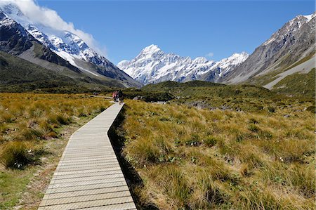 simsearch:841-03067280,k - Boardwalk on Hooker Valley Trail with Mount Cook, Mount Cook National Park, UNESCO World Heritage Site, Canterbury region, South Island, New Zealand, Pacific Photographie de stock - Rights-Managed, Code: 841-07783069