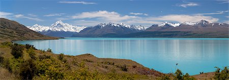 simsearch:841-03067280,k - Mount Cook and Lake Pukaki, Mount Cook National Park, UNESCO World Heritage Site, Canterbury region, South Island, New Zealand, Pacific Photographie de stock - Rights-Managed, Code: 841-07783071