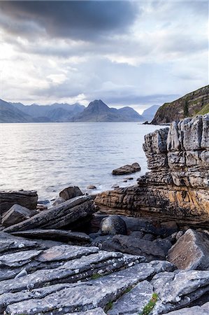 Loch Scavaig and the Cuillin Hills on the Isle of Skye, Inner Hebrides, Scotland, United Kingdom, Europe Stock Photo - Rights-Managed, Code: 841-07783177