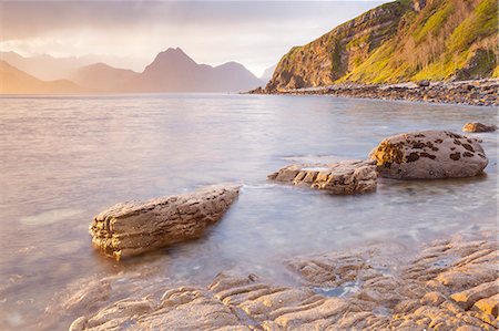 scenic scotland - Loch Scavaig and the Cuillin Hills on the Isle of Skye, Inner Hebrides, Scotland, United Kingdom, Europe Stock Photo - Rights-Managed, Code: 841-07783179