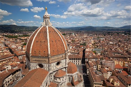 siglo xv - View over the Duomo and city from the Campanile, Florence, UNESCO World Heritage Site, Tuscany, Italy, Europe Foto de stock - Con derechos protegidos, Código: 841-07801613