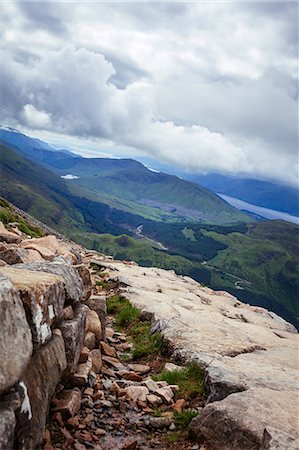 A view from the Mountain Track (Tourist Route), Ben Nevis, Highlands, Scotland, United Kingdom, Europe Photographie de stock - Rights-Managed, Code: 841-07813697