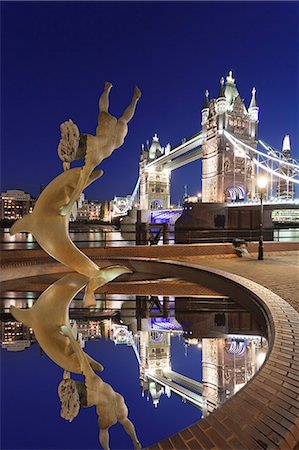 england city night - View from St. Katherine Pier to Tower Bridge and The Shard Building, London, England, United Kingdom, Europe Stock Photo - Rights-Managed, Code: 841-07813759