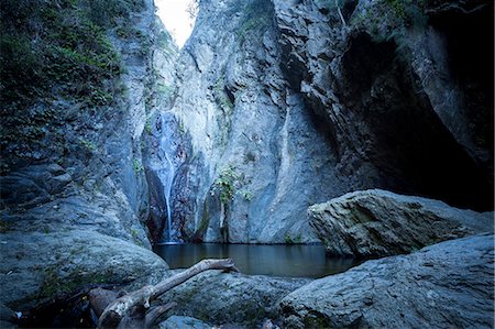 pyrenees cliff - The Cascades, Ceret, Vallespir region, Pyrenees, France, Europe Stock Photo - Rights-Managed, Code: 841-07913638