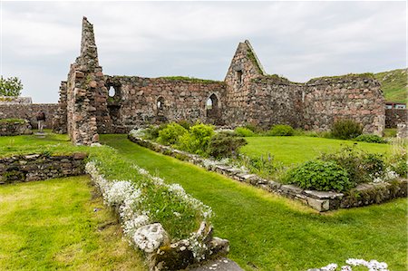 simsearch:841-07913720,k - The abandoned ruins of the old nunnery on Iona Island, western Outer Hebrides, Scotland, United Kingdom, Europe Photographie de stock - Rights-Managed, Code: 841-07913656