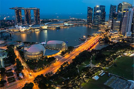 singapour - Marina Bay at night, Singapore, Southeast Asia, Asia Photographie de stock - Rights-Managed, Code: 841-07913680