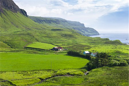 scotland coastal - Traditional Scottish farm and farmhouse by sea loch on Isle of Mull in the Inner Hebrides and Western Isles, Scotland, United Kingdom, Europe Stock Photo - Rights-Managed, Code: 841-07913731