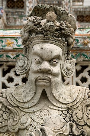 simsearch:6119-09238436,k - Detail of statue at Wat Arun (Temple of the Dawn), Bangkok, Thailand, Southeast Asia, Asia Photographie de stock - Rights-Managed, Code: 841-07913926