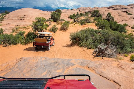 Hummer driving on the Slickrock trail. Moab, Utah, United States of America, North America Stockbilder - Lizenzpflichtiges, Bildnummer: 841-07913938