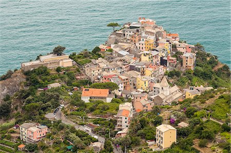 promontoire - The village of Corniglia in the Cinque Terre, UNESCO World Heritage Site, Liguria, Italy, Europe Photographie de stock - Rights-Managed, Code: 841-07913992